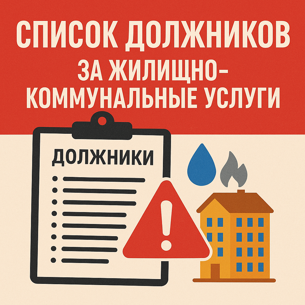 Список должников за ЖКУ с данными на Октябрь 2025 года